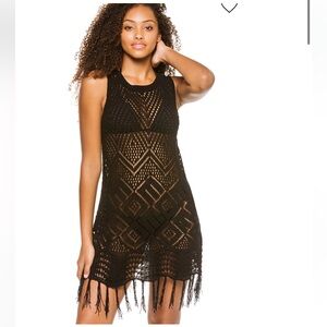 Allison New York Fringe Crochet Tunic
